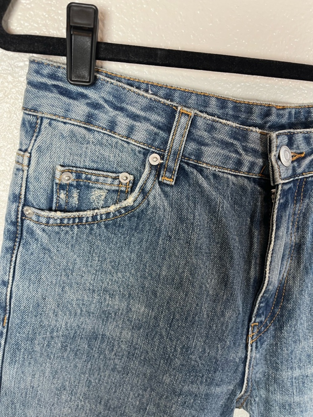 Zara Mid-Rise Straight Leg Jeans Women’s 6 No Stretch 100% Cotton - Picture 8 of 10